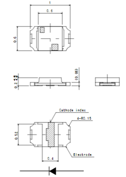 Mechanical Drawing - ROHM Semiconductor PICOLED™ LEDs